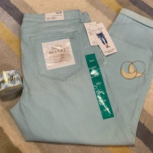 Jessica Simpson rolled crop skinny jean 12 NWT
